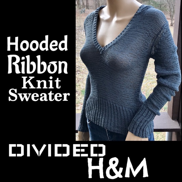 H&M Sweaters - ▪️H&M▪️DIVIDED▪️Ribbon Knit Hooded Sweater